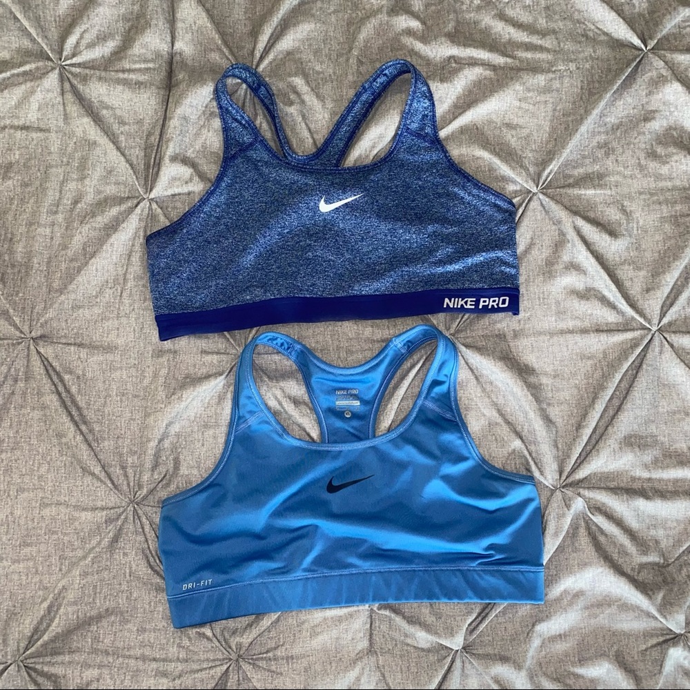 TWO Nike XL sports bras- blue